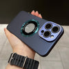 Coque de téléphone givrée avec monture en métal
