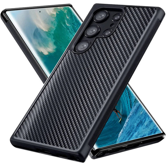 Applicable S24Ultra Phone Case Carbon Fiber Magnetic Ultra-thin Protective Sleeve