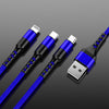 Braided One With Three Data Android Fast Charging Cable