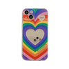 Coque de téléphone en silicone effet miroir arc-en-ciel