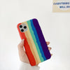 Coque de téléphone en silicone liquide arc-en-ciel créative