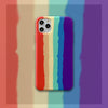 Coque de téléphone en silicone liquide arc-en-ciel créative