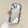 Silver Electroplated Cream Grain Phone Case