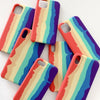 Coque de téléphone en silicone liquide arc-en-ciel créative