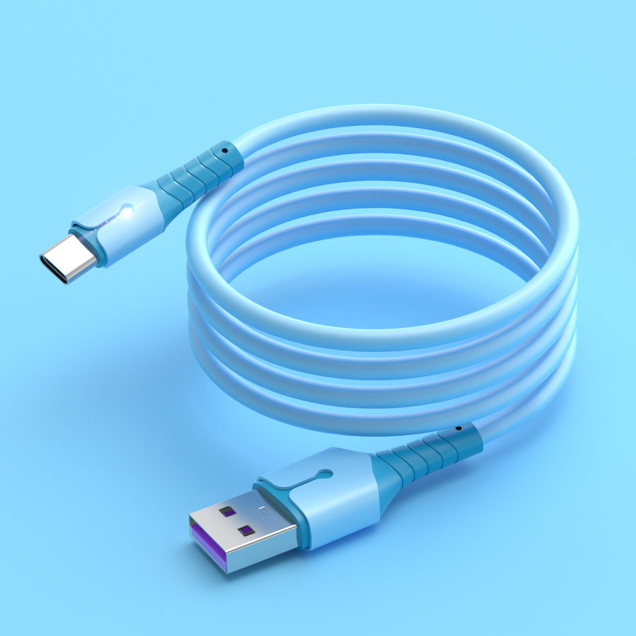 Compatible with Apple , Liquid Silicone With Light Data Cable Is Suitable For Android And Apple