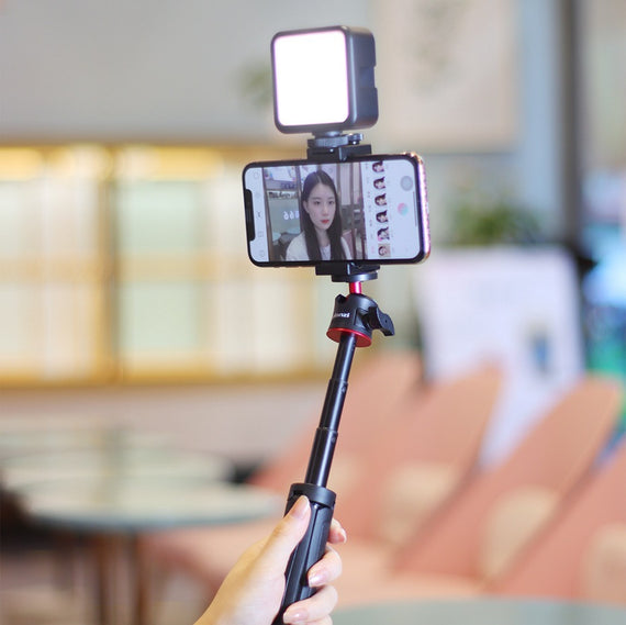 Handy Vlog Selfie Stick Kurze Video Live Füllen Licht Halterung
