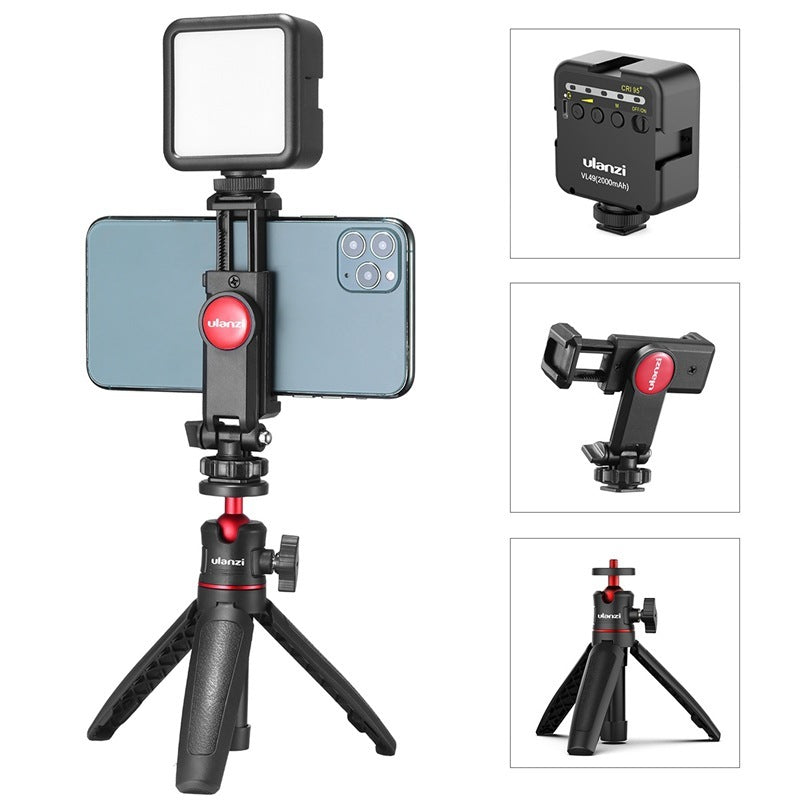 Handy Vlog Selfie Stick Kurze Video Live Füllen Licht Halterung