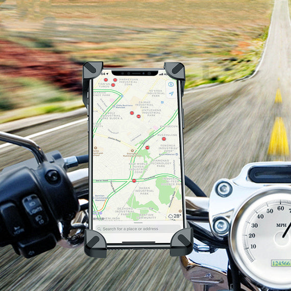 Compatible with Apple, Bicycle Phone Holder For iPhone Samsung Motorcycle Mobile Cellphone Holder Bike Handlebar Clip Stand GPS Mount Bracket