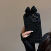 High-grade Black Classic Style Bow Phone Case