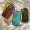 Étui de téléphone portable transparent de couleur unie simple et souple