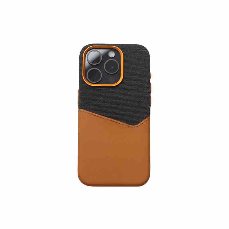 Étui de protection magnétique en cuir à double carte pour téléphone, style professionnel personnalisé