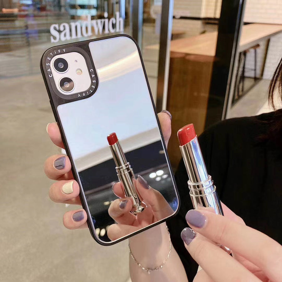 Étui de protection miroir, étui pour téléphone avec lettres