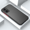 Coque de téléphone transparente et givrée de couleur unie