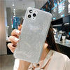 Coque en silicone scintillante compatible avec Apple pour iPhone