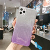 Coque en silicone scintillante compatible avec Apple pour iPhone