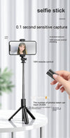 2023 New Selfie Stick Wireless Bluetooth Camera Artifact Fill Light Anti-shake Rack Floor Tripod Portable