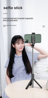 2023 New Selfie Stick Wireless Bluetooth Camera Artifact Fill Light Anti-shake Rack Floor Tripod Portable