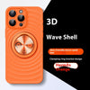 Coque de téléphone avec support magnétique pour iPhone 15, motif ondulé