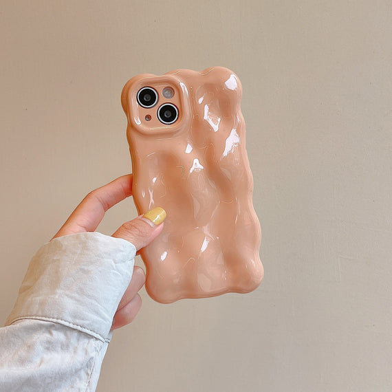 Nouvelle coque de téléphone à motif météorite irrégulier, couleur unie
