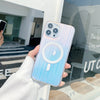 Étui magnétique transparent givré pour téléphone portable