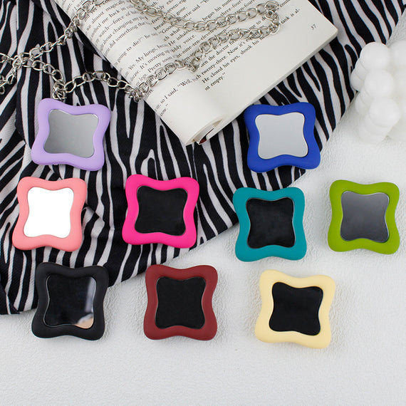 Irregular Mirror Transparent Air Bag Bracket Ins Blogger The Same Model Mobile Phone Bracket
