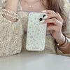 Coque de téléphone à imprimé double couche, motif petites fleurs violettes