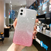 Coque en silicone scintillante compatible avec Apple pour iPhone