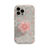 Crushed Flower Flowing Sand Stand Phone Case Transparent