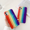 Coque de téléphone en silicone liquide arc-en-ciel créative