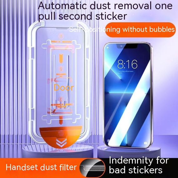Gehärtetem Film Zweite Aufkleber Handy Film Staub Entfernung Lager Gehärtetem Film Ziehen