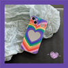 Coque de téléphone en silicone effet miroir arc-en-ciel