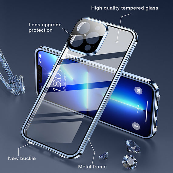 Étui de protection antichute en métal pour téléphone portable