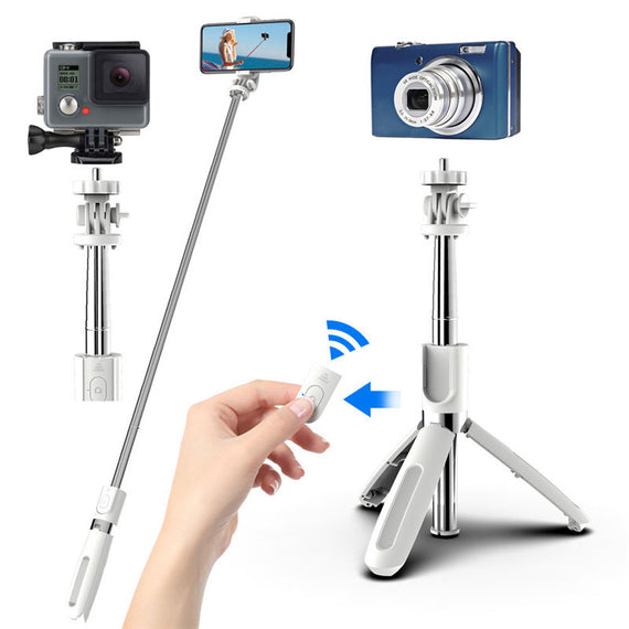 Kompatibel mit Apple, Bluetooth-Selfie-Stick, Mini-Fernbedienung, High-End-Stativ