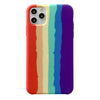 Coque de téléphone en silicone liquide arc-en-ciel créative
