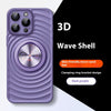 Coque de téléphone avec support magnétique pour iPhone 15, motif ondulé