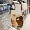 Étui de protection miroir, étui pour téléphone avec lettres
