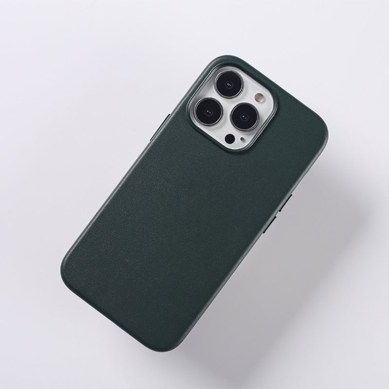 Étui de protection magnétique en cuir pour téléphone