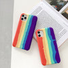 Coque de téléphone en silicone liquide arc-en-ciel créative
