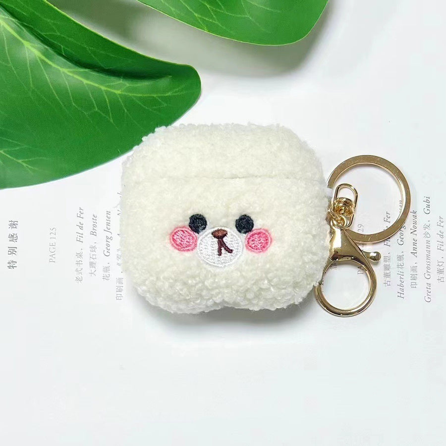 Housse de protection pour écouteurs en peluche mignonne