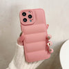 Fashion Solid Color Down Jacket Phone Case