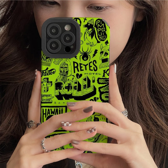 European And American Wave Brand Graffiti English Cartoon Phone Case
