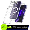 Transparent Magnetic Phone Case Tempered Film Lens Protector Set