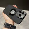 Coque de téléphone givrée avec monture en métal