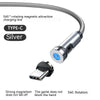 Twitch 540 Degree Rotating Single Needle Magnetic Data Cable One For Three Android Type-C Charging Cable Three In One