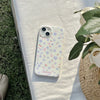 Coque de téléphone à imprimé double couche, motif petites fleurs violettes