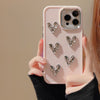 Pleated Metallic Electroplating Heart Mobile Phone Shell