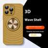 Coque de téléphone avec support magnétique pour iPhone 15, motif ondulé