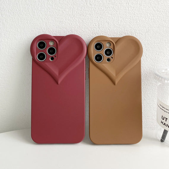 Coque de téléphone portable en forme de cœur avec fond en tissu de célébrité