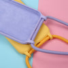 Simple Solid Color Messenger Lanyard Liquid Silicone Fine Hole Mobile Phone Case