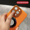 Coque de téléphone givrée avec monture en métal